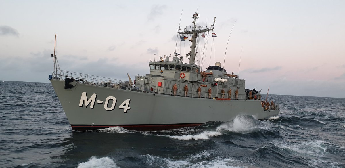 RonaldWester80's tweet photo. And there it was, the end of SNMCMG-1 for the Schiedam. Sadly we're leave behind lot of new friends. Until we meet again!! @C_SDAM @COM_SNMCMG1 @kon_marine https://t.co/OrGs666qis