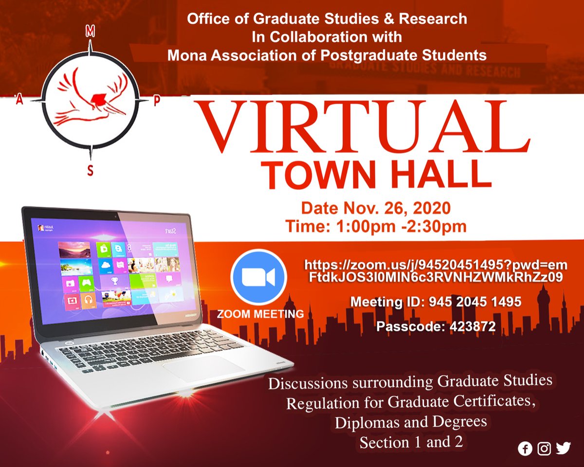 monapostgrads's tweet photo. Consider this your official invitation to our virtual Town Hall. Let’s have a productive discussion 😊 #onemaps #yourpostgradguide https://t.co/ZrGigBJIjd