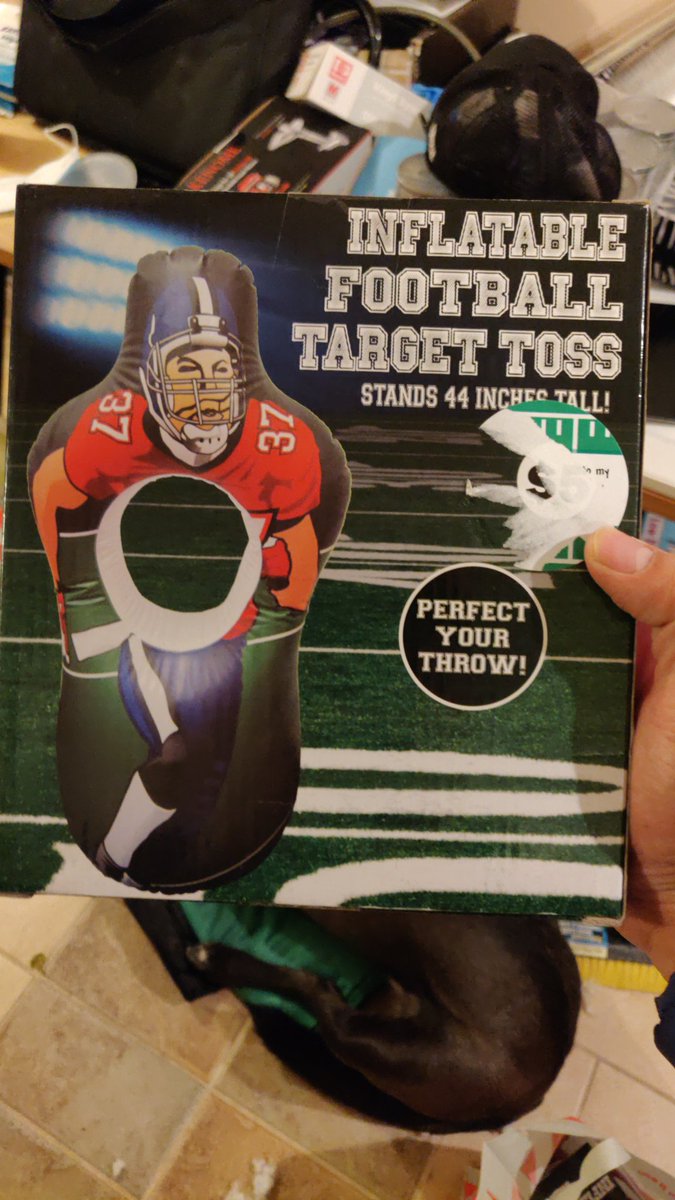 Scored big at 5 below over the weekend. $5 for target throwing blow up dummy. Got 6 of them. Let's hope they'll allow us back in school so I can continue my throwing unit with these. <a href="/nycdistrict30/">District 30</a> @30Q398 #weAllLearn