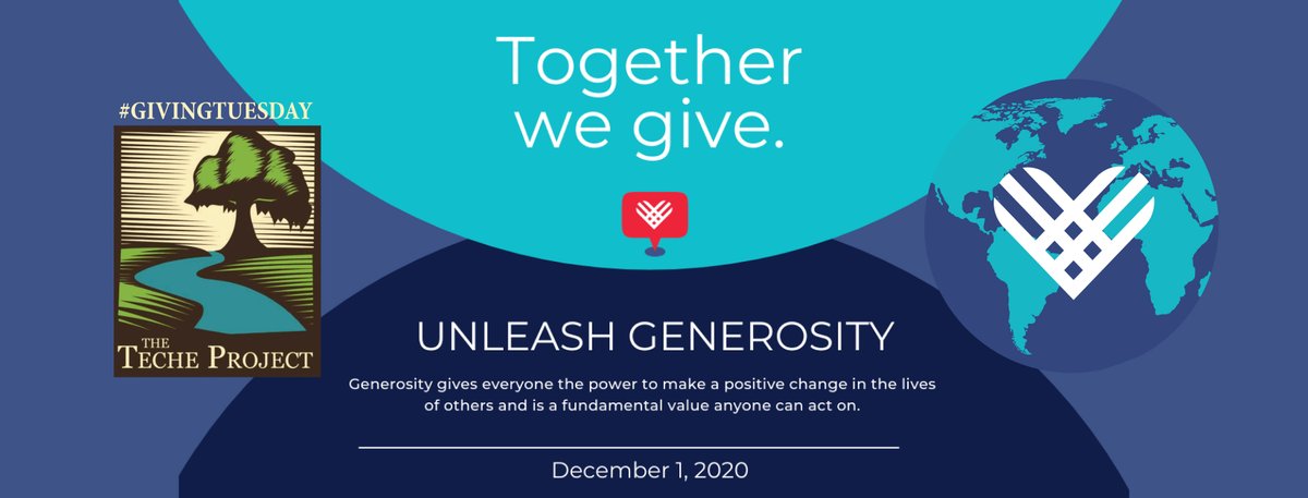 techeproject's tweet photo. Mark your calendar for #GivingTuesday2020 and consider making a donation to THE TECHE PROJECT! https://t.co/te6e0imgzz #bayouteche #geauxpaddle https://t.co/y8rvItztuD