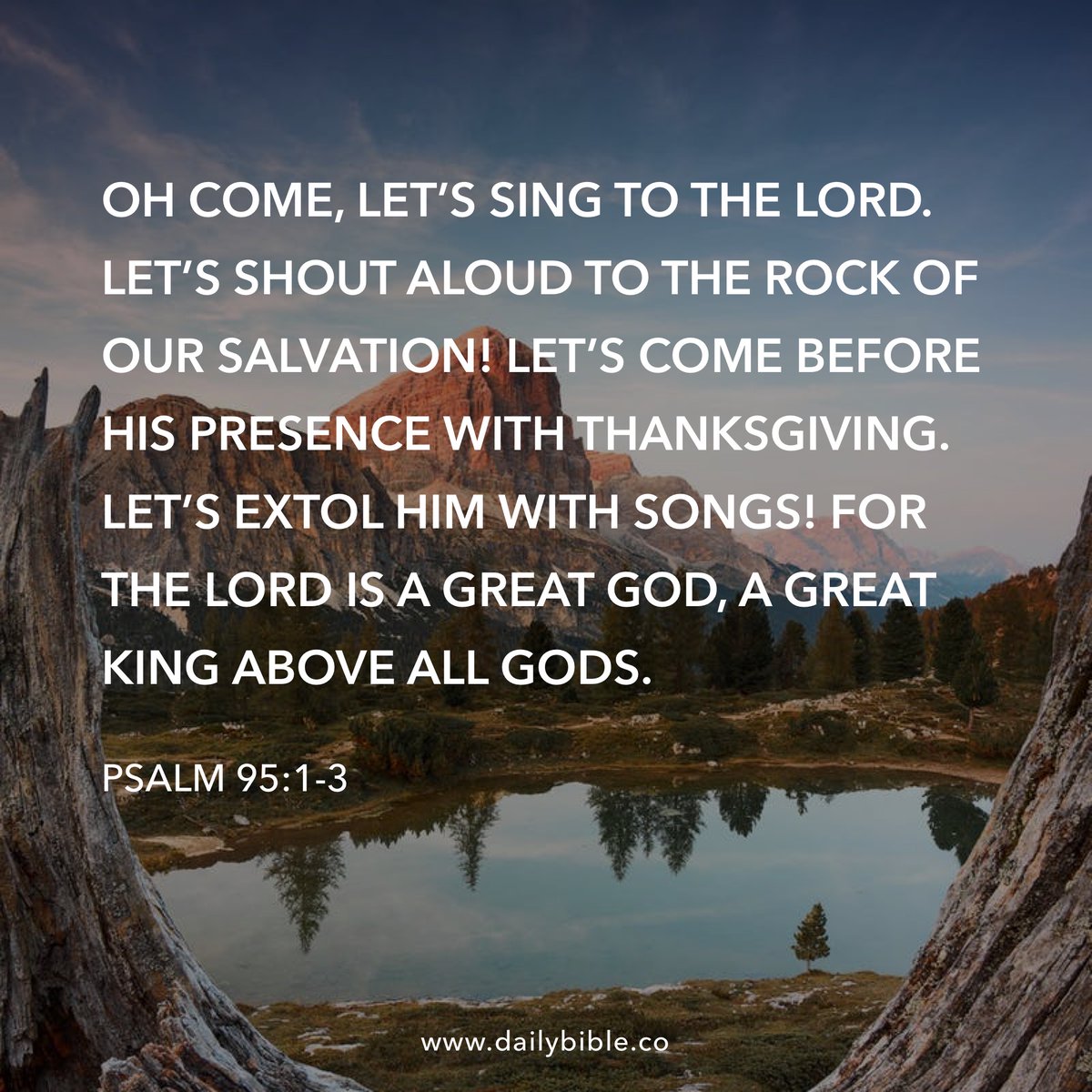 Today's #bible #verse – Psalm 95:1-3