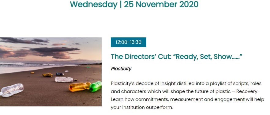 Join us live on Wednesday for Plasticity - the Director's Cut, “Ready, Set, Show" from 1pm - 2:30pm Hong Kong time, on Plasticity Forum’s FB Live, and via the United Nations Environment (UNEP's) SEA of Solution event page. 

plasticity.global <a href="/GITNBglobal/">GreenIsTheNewBlack</a> <a href="/ecobusinesscom/">Eco-Business</a>