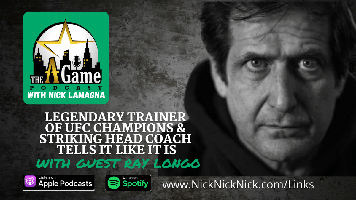 NickLamagnaInv's tweet photo. HUGE NEW Episode of The A Game Podcast with @raylongomma out NOW! Link in bio for full episode.  Find Ray also @law_mma , @AnikFlorianPod and Between Rounds on @UFCFightPass with @TJDeSantis #mma #ufc #raylongo #nicknicknick https://t.co/PJK4lMycpl