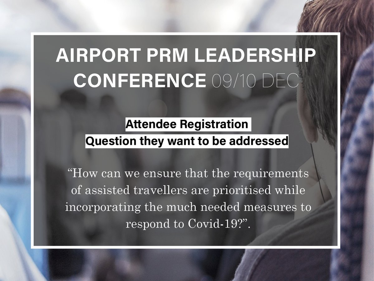 What question would you like to be addressed at the event? “How can we ensure that assisted traveller requirements are prioritised during #COVID19?”  

Register free on ozion-airport.com/conference 

<a href="/bhx_official/">Birmingham Airport</a> <a href="/stanstedchamber/">Jules</a> <a href="/ovvdusseldorf/">Dusseldorf airport</a> <a href="/isavia/">Isavia</a>  <a href="/ankaraairport/">Ankara Airport</a> #fly <a href="/ECACceac/">ECAC</a>