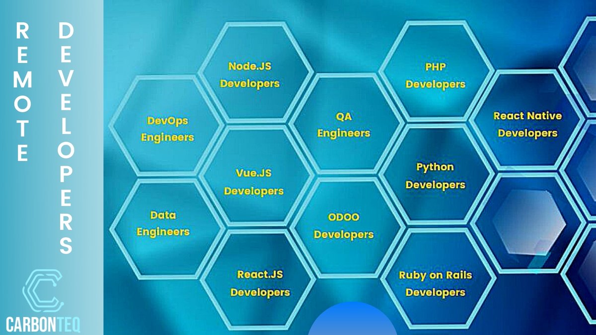 CarbonTeq's tweet photo. CarbonTeq provides the services of its cherry-picked team to the people who are looking to develop something unique in an efficient way. 

#RemoteDevelopers #ITserviceprovider #WebDevelopmentCompany #MobileDeveloper #HybridApp  #softwaredevelopment  #Futurism https://t.co/4eAYM7YeOR