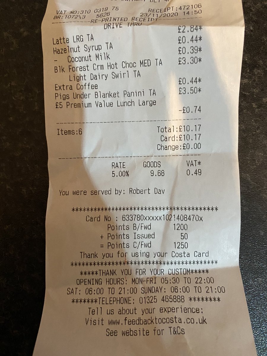 KatPugs89's tweet photo. @CostaCoffee ohhh Costa, you’ve let the team down today 😭 went to the Darlington Drife through, where the staff are AMAZING, however I feel the pressure got to them as half of my order was wrong 😢 sadly, milk makes me poorly otherwise I would have LOVED my two hot chocolates 😔 https://t.co/oy6yhHSAsK