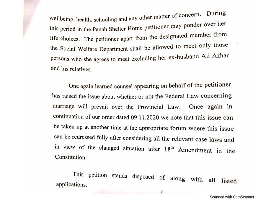 MJibranNasir's tweet photo. #ArzooRaja Case: Copy of Hon' SHC Order: 1. Arzoo sent to shelter home with officer appointed for her physical &amp; mental well being 2. "Ex-Husband" Azhar and his relatives not allowed to meet Arzoo. 3. Offence under 375(5) PPC added in FIR 4. Directions to arrest all absconders https://t.co/oPd8KezryE