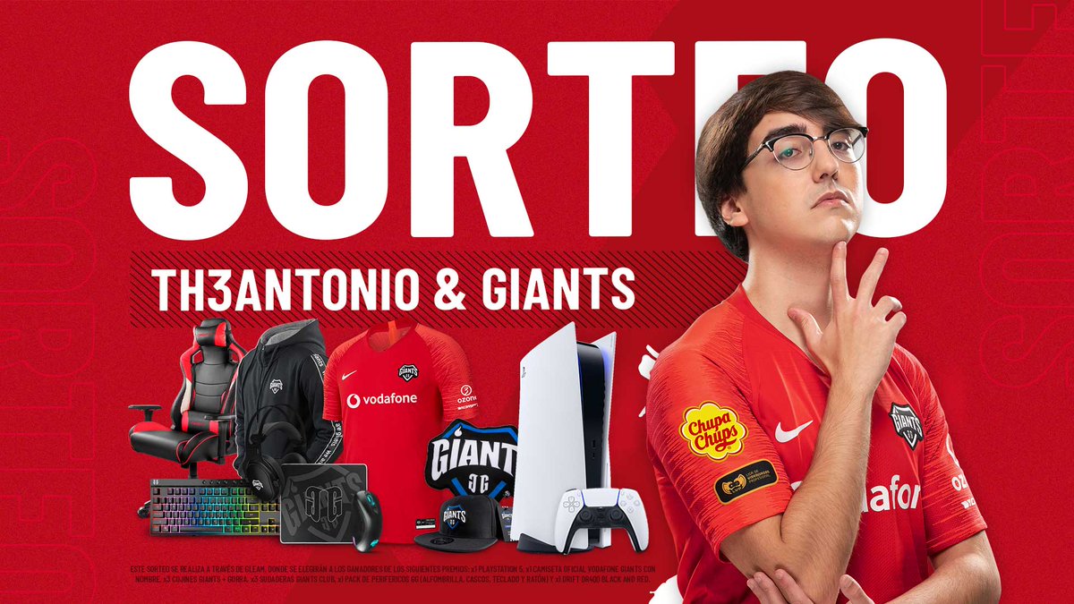 🎁SORTEO DE NAVIDAD TH3🎁🎅🏽
🕹️PLAY 5, SILLA GAMER DRIFT, PERIFERICOS y ROPA @GiantsGaming ...🕹️
🌍ES MUNDIAL🌎

➡️LINK PARA PARTICIPAR, RÁPIDO Y GRATIS
gleam.io/UMNh8/mega-sor…

SUERTE A TODOS!😇 
Mencionad a algún amigo, así tenéis más posibilidades de ganar😉