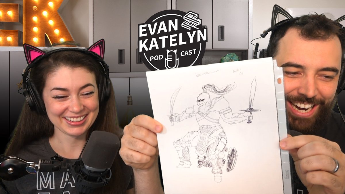 EvanKatelynPod's tweet photo. Ever wonder what questions our families have about us being YouTubers? We did too, so we answered some in our latest podcast!

(also watch the YouTube version for some art Katelyn made when she was younger 👩‍🎨🤣)

live now at https://t.co/ZGNEG3a0dh https://t.co/AfhNJbLqzl