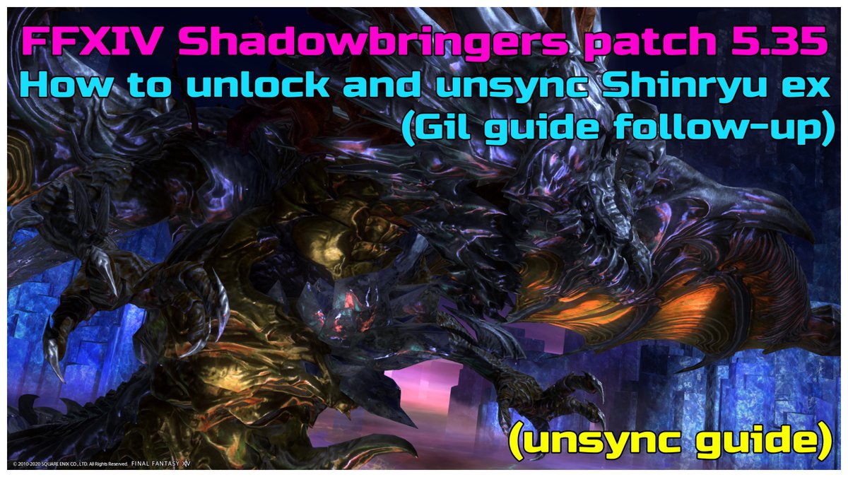 zanelionhartxiv's tweet photo. Today's video #FFXIV #Shadowbringers #Shinryu #extreme #unsync #guide #followup https://t.co/1UNX2eFayU