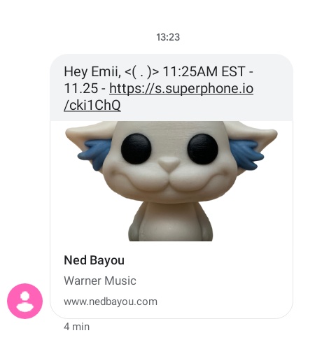 GrownsTOPArg's tweet image. 📲 | Nuevo mensaje de texto de Ned Bayou 👀 

"Hey, &amp;lt;( . )&amp;gt; 13:25pm - 25/11"