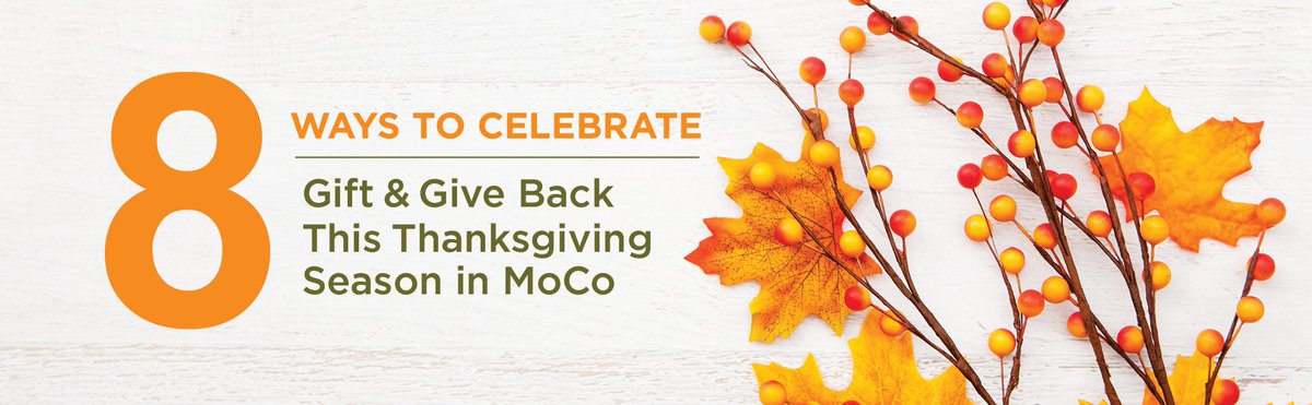 think_moco's tweet photo. MCEDC is preparing for the holidays by rounding up a few ways that we can give back &amp; make our gifts count this season. Share your favorite ways to give back so we can keep the Thanks-gifting spirit growing! Sending best wishes, Team MCEDC >https://t.co/pNijMCiMCY https://t.co/NMDenBK1po