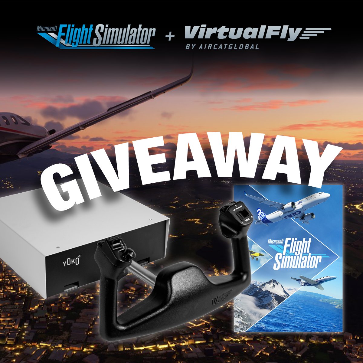 We’ve partnered with @VirtualFly1 to give away their High-End flight controls + a Premium Deluxe copy of MSFS! Starting off with their awesome Yoko+ ‘The Yoke’! To enter: 1. Like us + @VirtualFly1 2. RT Winner will be announced Dec. 1st #MicrosoftFlightSimulator #virtualfly