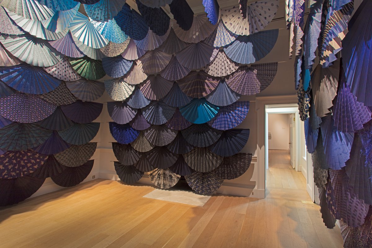 clothandmemory's tweet photo. It's On! Reiko Sudo and Lesley Millar online Thu 10 Dec 1pm-2pm discuss the development of the exhibition #fabrictouchandidentity and the inspiration behind the incredible immersive installation Japanese Fanfare. To book https://t.co/lR8vT1nkxa 
@UCAROffice @62Group #arttextiles https://t.co/0WHMFqauh1