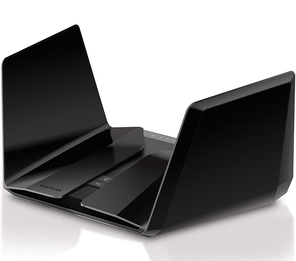 dragonblogger's tweet photo. This 12 Stream Wi-Fi 6 Router from #Netgear looks SICK!  I want one with 4 x 1G and 1 x 2.5/5G Ethernet ports and a 64bit 2.2GHz quad-core processor, 8 amplified antennas, Beamforming+, MU-MIMO, Smart Connect, OFDMA, Alexa Voice Controls, and more https://t.co/cIFDoTLKTR #ad https://t.co/BV6PsOMrIf