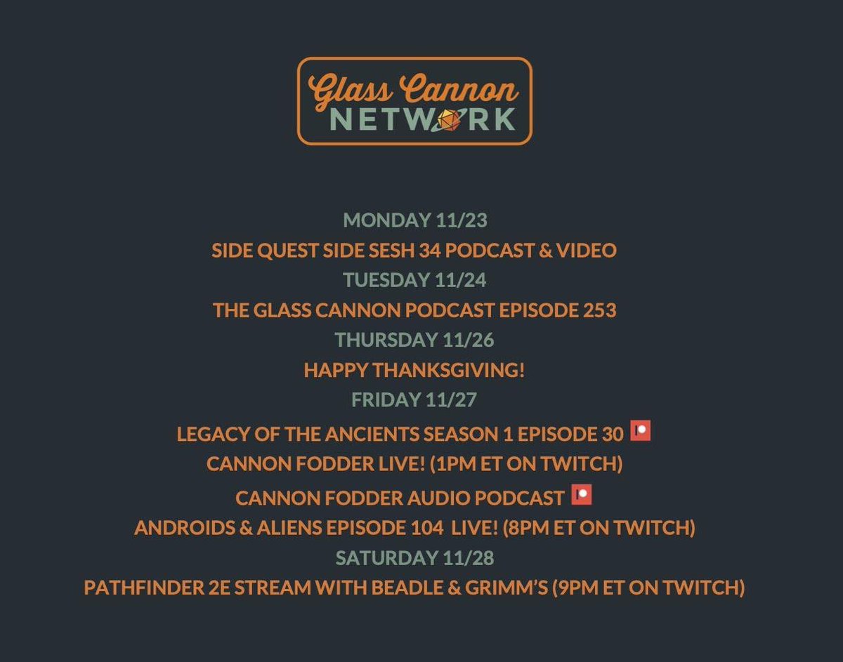 The Glass Cannon Network tweet media