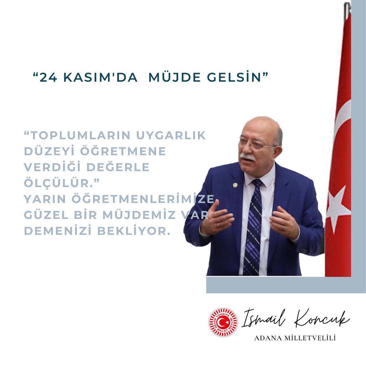 ikoncuk's tweet photo. “Toplumların uygarlık düzeyi öğretmene verdiği değerle ölçülür.”
Yarın öğretmenlerimize güzel bir müjdemiz var demenizi bekliyor.

#OgrtGünündeMüjd60bin https://t.co/kAv49Zy56o