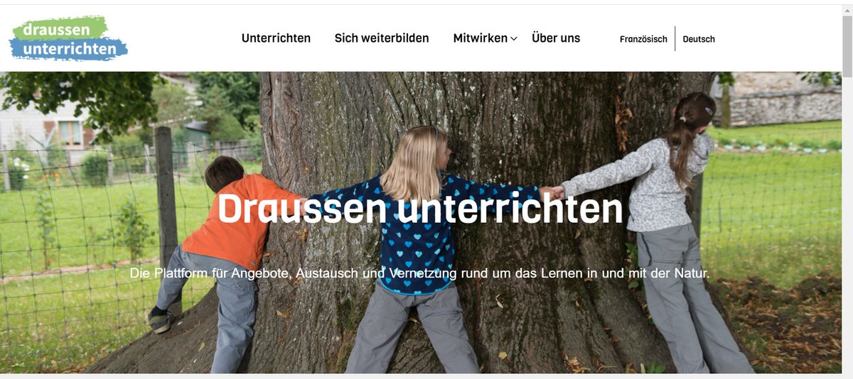 Die neue Plattform zu #draussenunterrichten ist online! Angebote, Austausch und Vernetzung rund um das Lernen in und mit der Natur. Ein Projekt von SILVIVA und dem <a href="/WWF_Schweiz/">WWF Schweiz</a>.
draussenunterrichten.ch