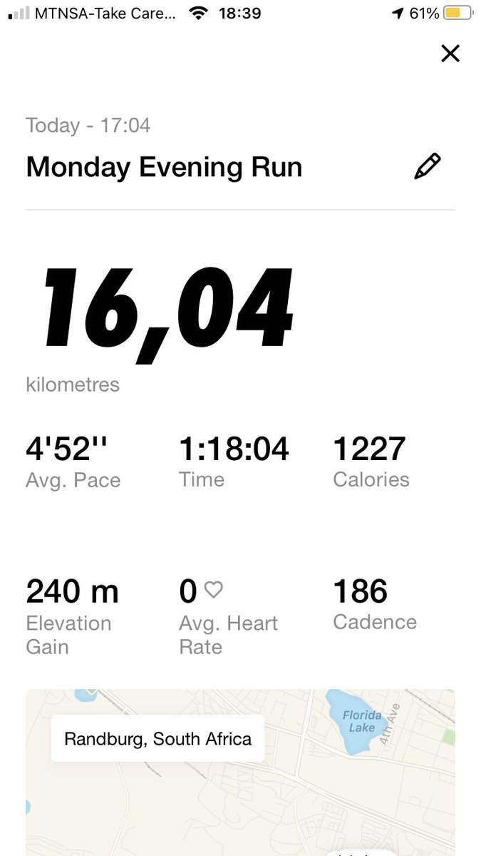 TumiAfaye's tweet image. First Run Of The Week Out Of The Way.
#ConsistentRunner
#RunningWithTumiSole