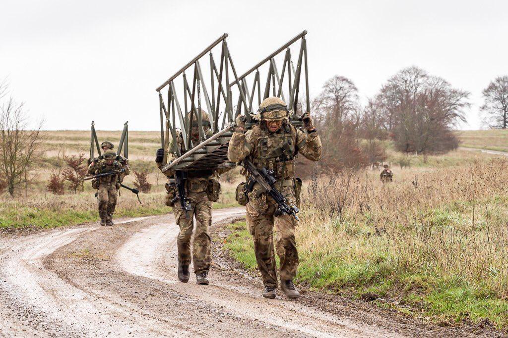 16 Air Assault Brigade Combat Team (@16airassltbct) on Twitter photo Because sometimes only brute force will do...
<a href="/AirborneSappers/">23 Parachute Engineer Regiment</a> bring an Infantry Foot Bridge forward for paratroopers to cross an obstacle during a live fire battle run on #WessexStorm Because sometimes only brute force will do...
<a href="/AirborneSappers/">23 Parachute Engineer Regiment</a> bring an Infantry Foot Bridge forward for paratroopers to cross an obstacle during a live fire battle run on #WessexStorm