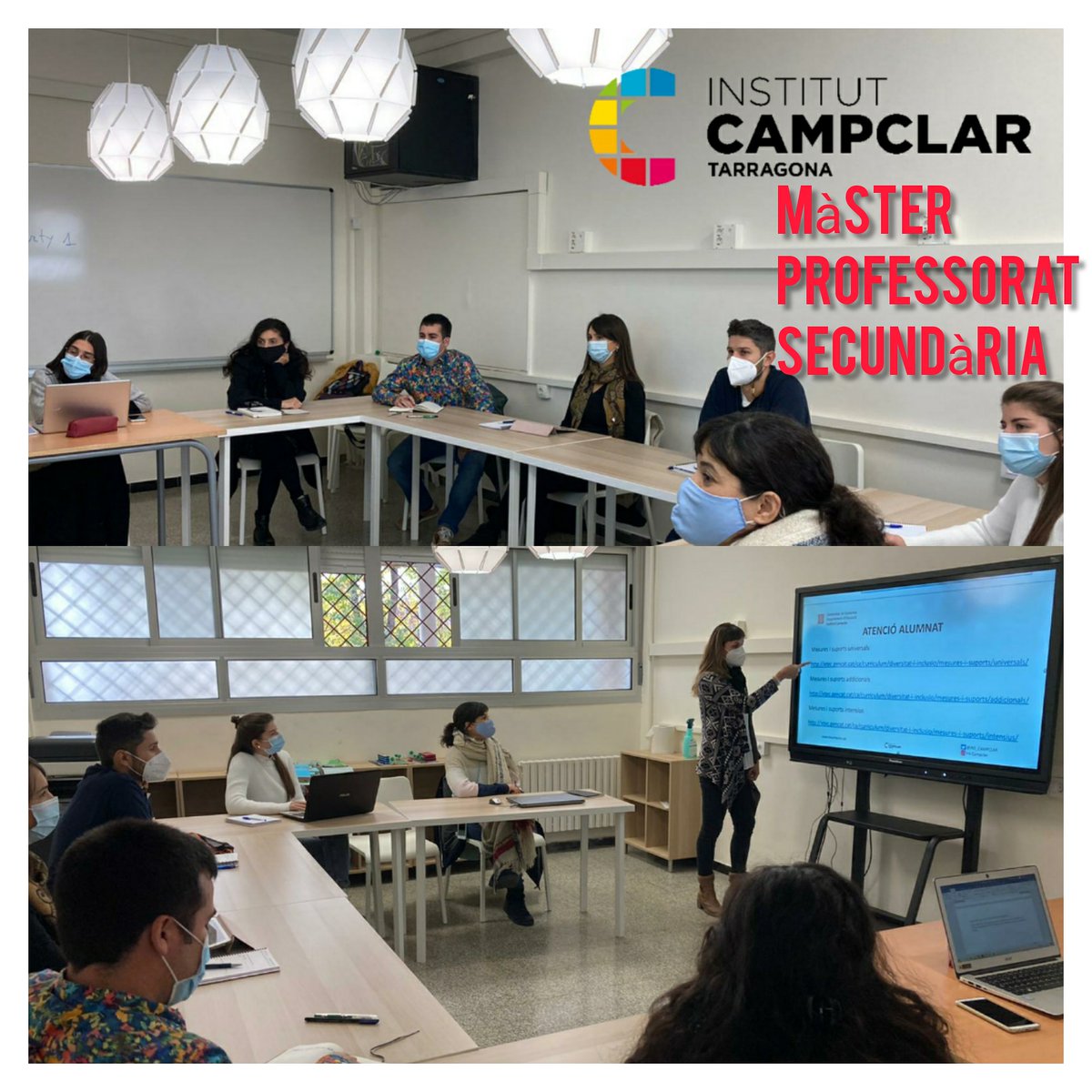 7⃣ estudiants del #MàsterProfessoratSecundària han començat les pràctiques al nostre institut, 🤓veient com treballem, aprenent del dia a dia i preparant-se x ser els vostres profes i els nostres companys.

<a href="/educaciocat/">Educació</a> 
<a href="/universitaturv/">Universitat Rovira i Virgili</a> <a href="/uocuniversitat/">UOCuniversitat</a> <a href="/uniruniversidad/">Universidad Internacional de La Rioja (UNIR)</a> <a href="/la_upc/">Universitat Politècnica de Catalunya (UPC)</a>