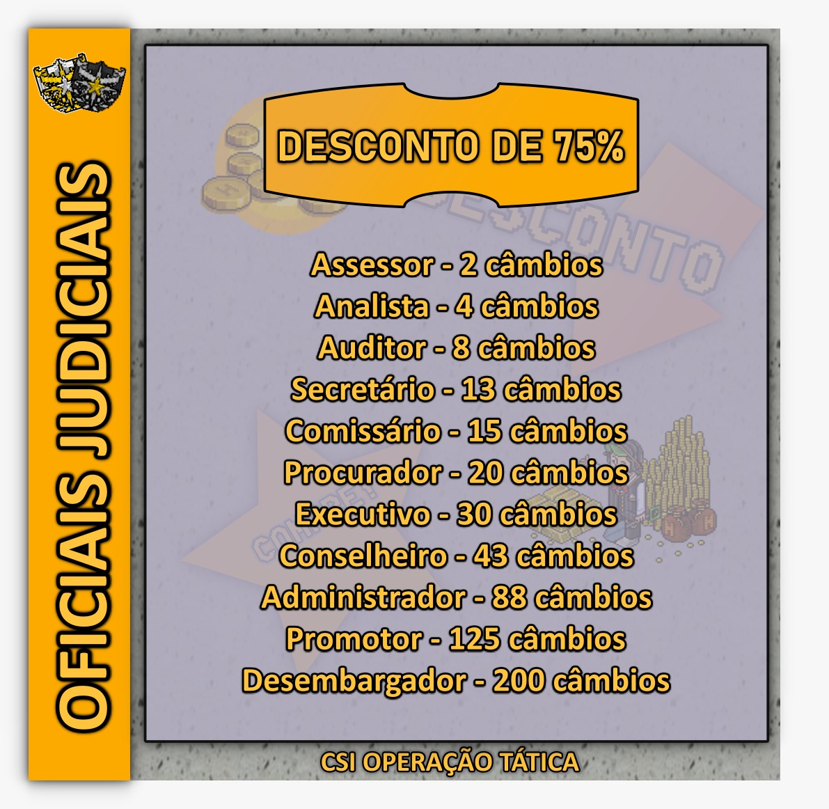 queirozhb's tweet photo. BLACK FRIDAY na CSI é assim!! Uma MEGA PROMOÇÃO DE 75% DE DESCONTO!!!

Nem preço de Banana é, pq Banana tá cara..

Da uma olhada nesses preços https://t.co/l4glGqDHvh