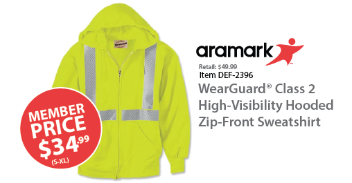 towPartners's tweet photo. Members Save on Hi-Viz Apparel from Aramark...
WearGuard® Class 2 High-Visibility Hooded Zip-Front Sweatshirt  Call 800-785-229 sureEcosystem Source Code: 109075 https://t.co/ClbHYBgYED