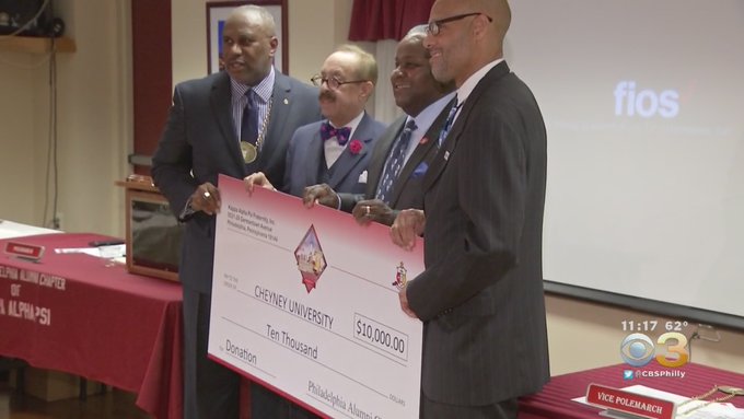 PhillyNupes's tweet photo. Watch: Philly Alumni donates $10,000 to both Cheyney & Lincoln HBCUs in 2019 - https://t.co/JAyumMN5Bh #PrestigiousPhillyAlumni https://t.co/LClp9XpHSR