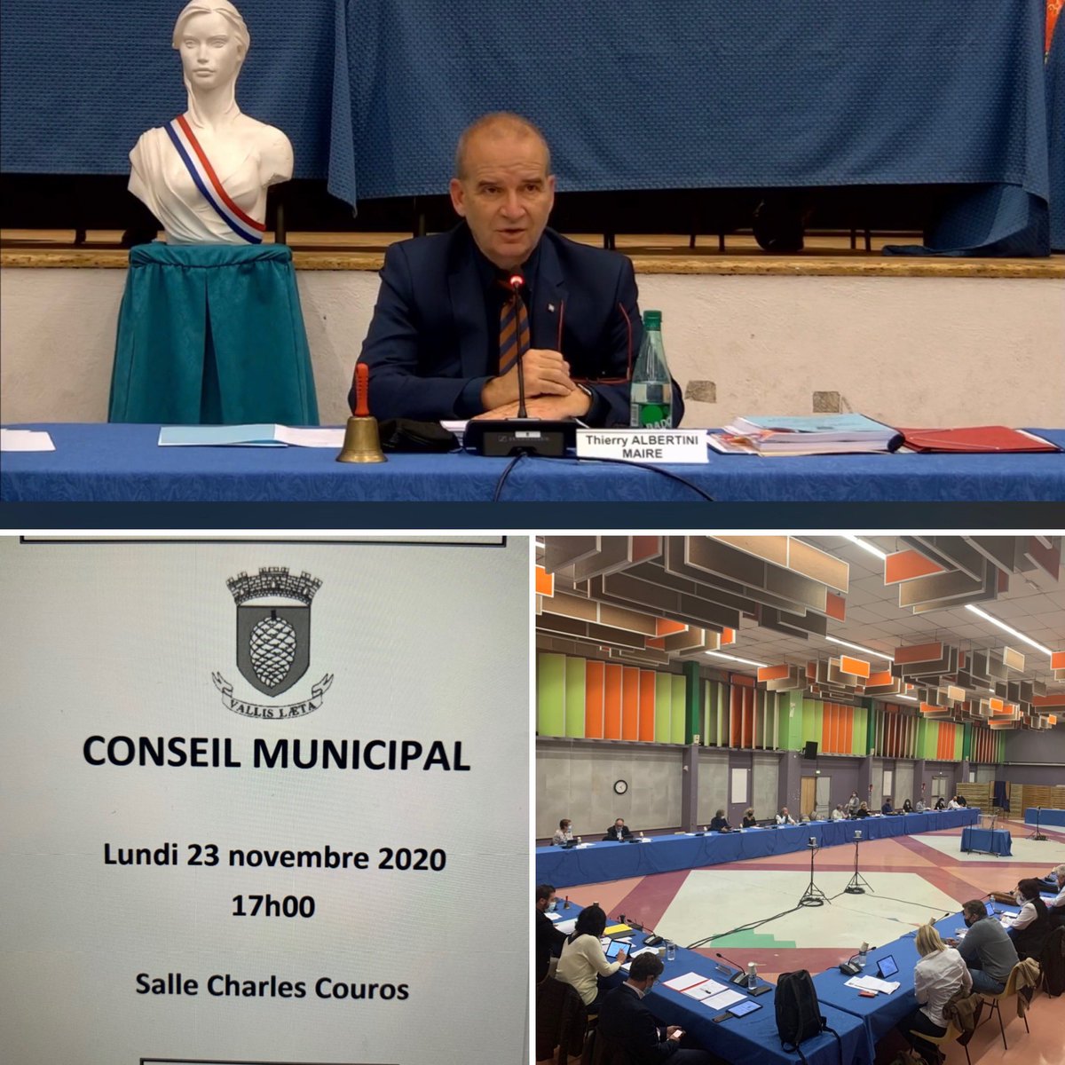 Ce soir le Conseil Municipal est réuni salle Couros sans le public en raison de la crise sanitaire. Il est diffusé en direct sur les réseaux.