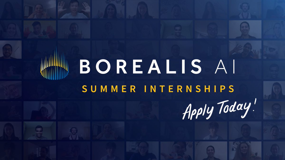 RBCBorealis's tweet photo. Our Summer #Internship applications open today! Apply now for your chance to publish original research, help advance #ML in financial services &amp; work with some of the best minds in #AI. Submit your application here: https://t.co/sZs9uzsT7r https://t.co/gJejDSJHh4