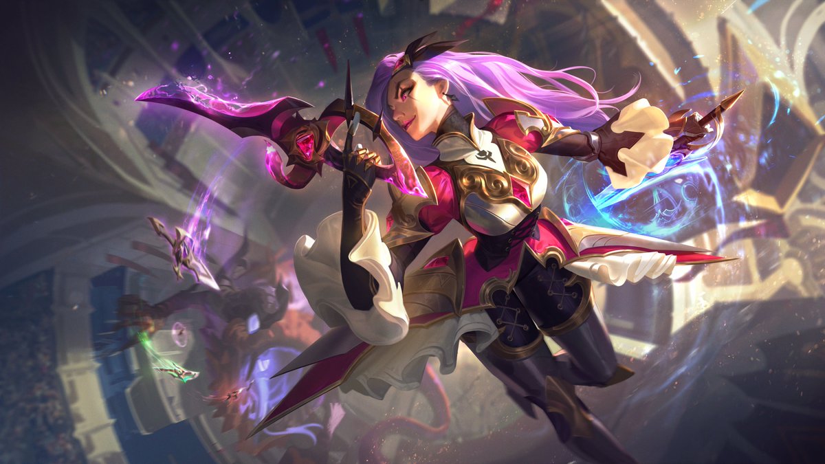 LeagueOfLegends's tweet photo. PBE Preview: Introducing the Battle Queens!

Battle Queen Rell, Janna, Katarina, and Qiyana. Who will you fight for? https://t.co/ZLv2F0Dlm5