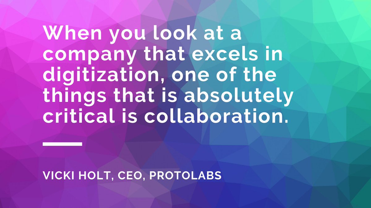 ASMEdotorg's tweet photo. How to make a full digital transformation, with @Protolabs CEO Vicki Holt: https://t.co/xkryFGMLZ6 https://t.co/Mdn9RebhjQ
