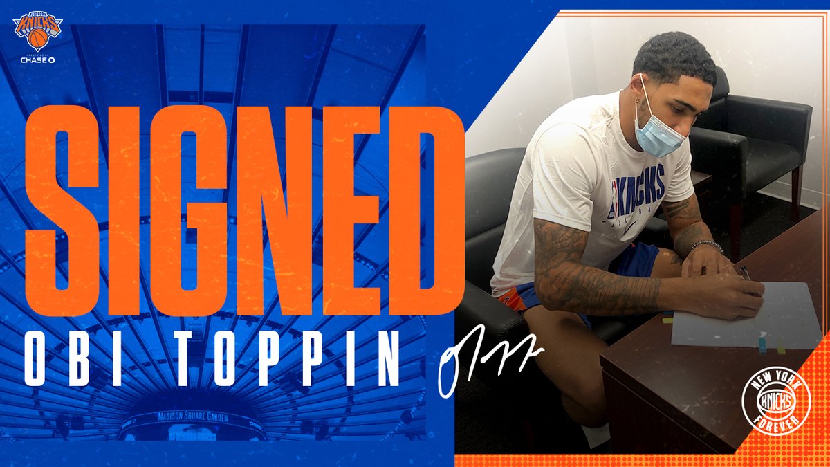 nyknicks's tweet image. Let's make this official. New York, welcome Obi ✍ #NewYorkForever 

on.knicks.com/39gtftw
