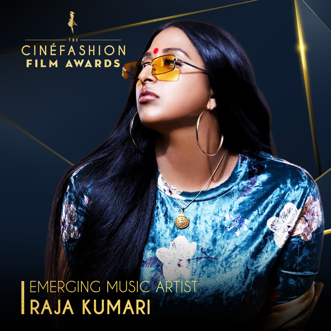CinemoiOfficial's tweet photo. We're only 1 day away from fashion film's biggest night, the #CFFAs! Presenting this year's Emerging Music Artist award Honoree, the rapper, singer, and songwriter @TheRajaKumari! 

Tune in on 11/24 and 11/25 at 9 PM ET for 2 nights of fashion, and film https://t.co/CzikaS9V9n