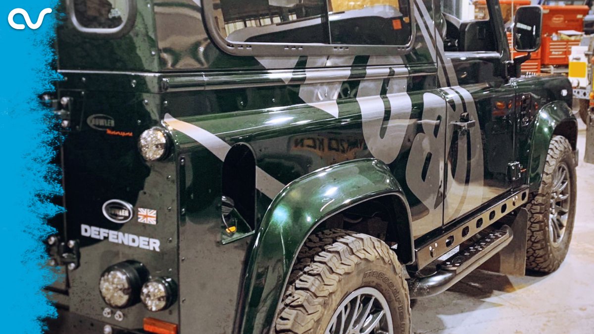 ArSigns's tweet photo. We love a Bowler #vehiclegraphic. Another stunning colour combo for this #LandroverDefender given the @bowlermotors treatment.
#vehiclewrap #vehiclewraps #vinylwrap #vinylwraps #cabgraphics #cabwrap #truckgraphics #carwrap #carwraps #cardecals #landrover #defender #cargraphics https://t.co/TCF37uYRZH