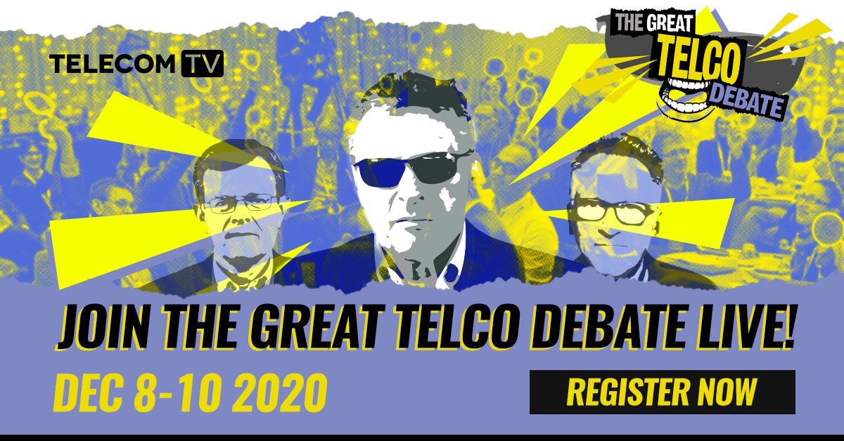 TheTelcoDebate's tweet photo. Join The Great Telco Debate 2020 and its great discussions &amp; interactions, and vote online! Register here: https://t.co/fi79Bxnech - The agenda is available now on: https://t.co/5Z45mzaIJk #Hyperscalers #Sustainability #Business https://t.co/ltiVd17RJY
