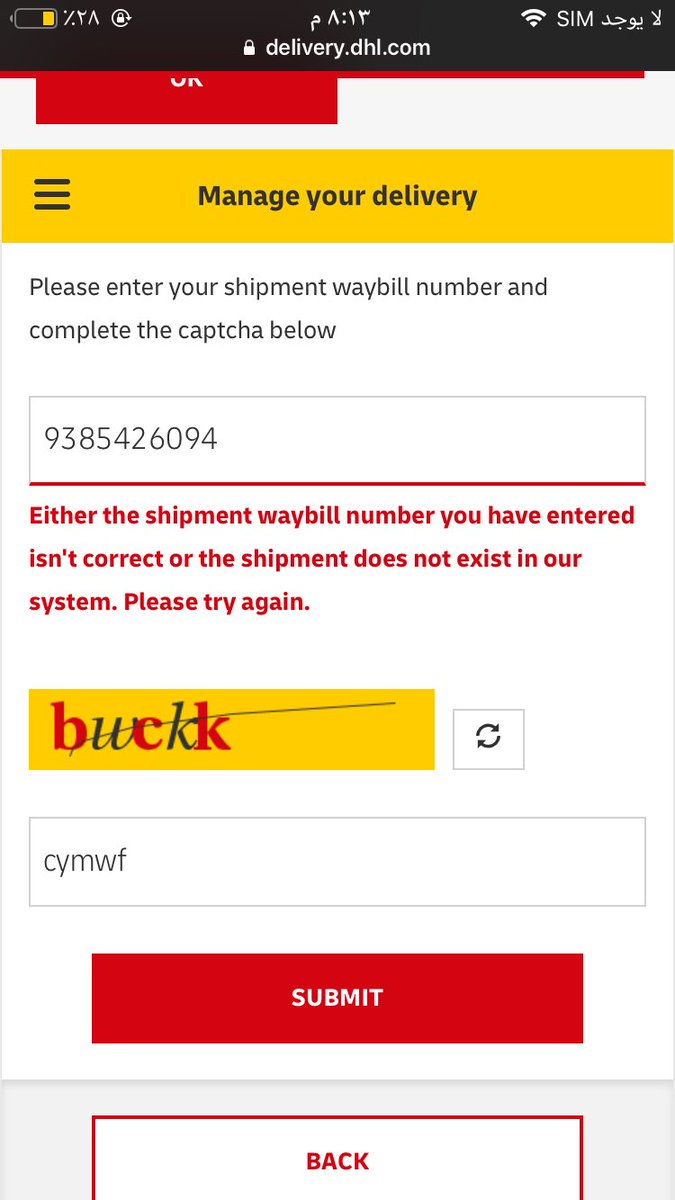 g9532d's tweet photo. @DHLMENA ماوصلني اي تحديث عن الشحنه او معلومات الرجاء اخباري عن مكان الشحنه 9385426094
ومتى المتوقع وصولها https://t.co/xlYGL3cEfZ