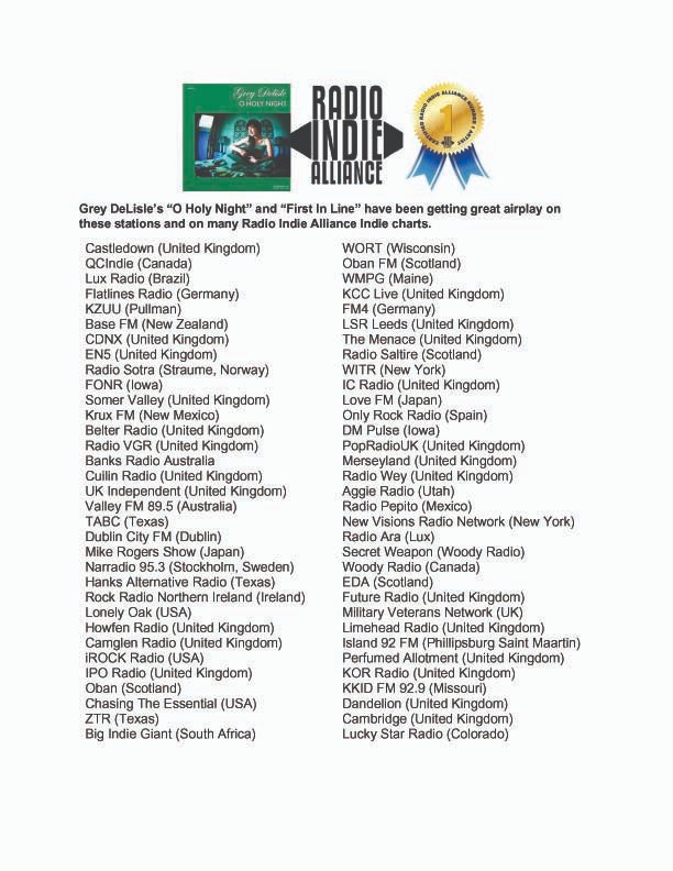 RadioCandyHits's tweet photo. Fantastic holiday radio campaign for @greyDelisle and her single "Oh Holy Night" with great airplay and chart success.@regionalrecords @peermusic https://t.co/tEvqMjElsP