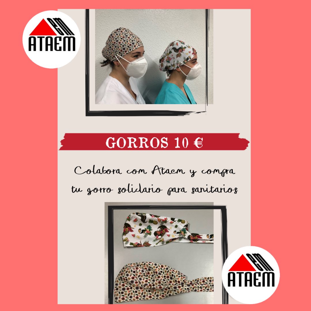 ataemtalavera's tweet photo. 🔝Ya tenemos a la venta nuestros gorros solidarios, hechos por una de nuestras usuarias de Ataem con mucho amor, el 100% de lo recaudado irá destinado a nuestra asociación. 
ponte en contacto con nosotros en los teléfonos 617 241 226  y 925 808 724.
Precio 10€ https://t.co/GHabkZRycM
