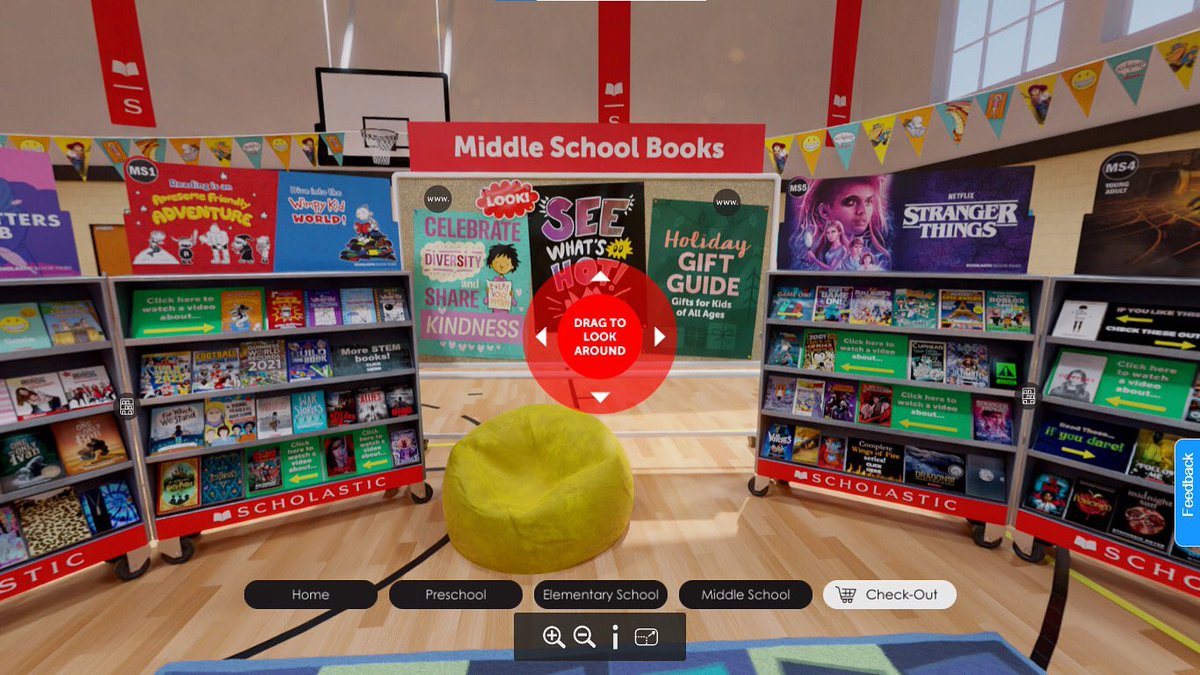MurrayMakers's tweet photo. The Murray Avenue Book Fair experience is now 100% virtual! Click on “shop the virtual fair” and choose “middle school” to look around the room and explore the shelves just like you would IRL! Check out our fair at https://t.co/M8pa57X0fV @LMTSD_MAS https://t.co/mUoWlbsGQD