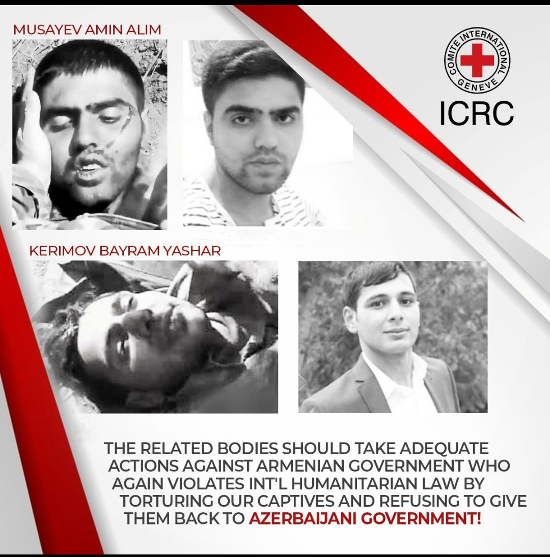M11ns1's tweet photo. Armenia should stop such inhuman actions. Bayram and Amin should be returned immediately. @amnesty @hrw @FRANCE24 @guardian @washingtonpost @CNN @BBCWorld @nytimes @FoxNews @Independent @Reuters @Telegraph @TIME @UNHumanRights #UN @OSCE @ICRC 
#bringbackAmin 
#bringbackBayram https://t.co/ri3CBe0hAH