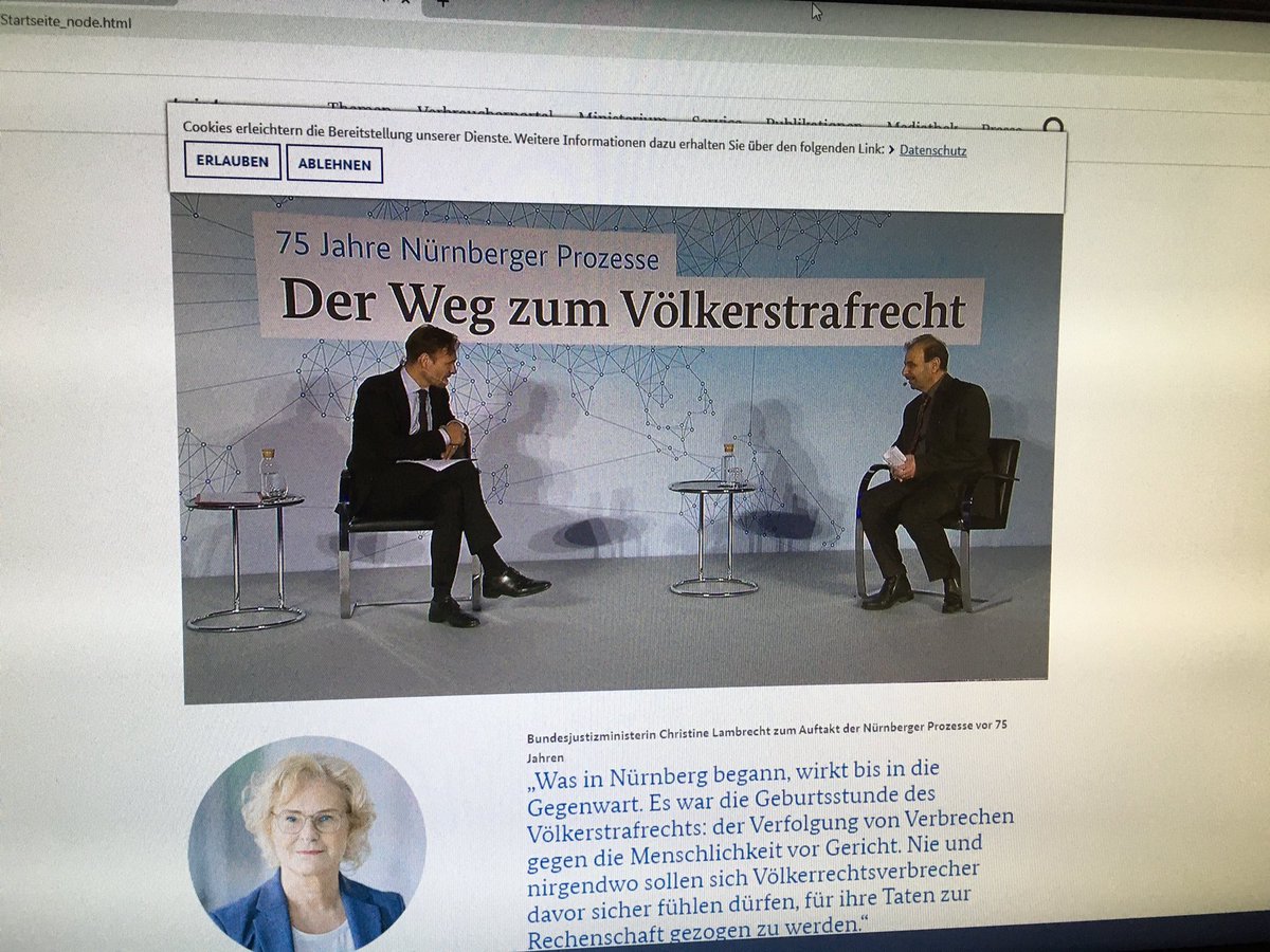 Anwar al-Bunni zu 75 Jahre Nürnberger Prozesse im @BMJV_Bund https://t.co/8Ci0bBWnUx