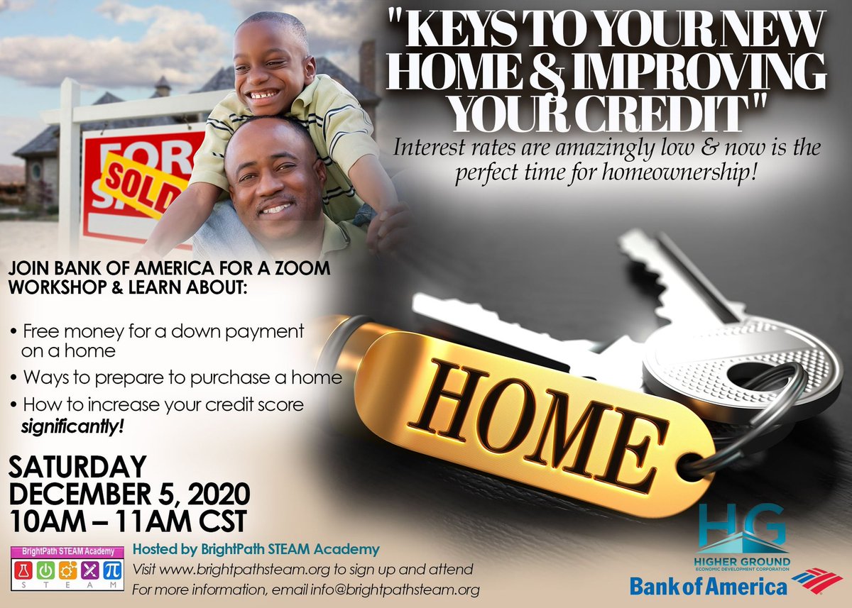 ProphtessMarcia's tweet photo. Sign up TODAY!!!! Learn from #BankofAmerica how to prepare for homeownership &amp; increase your credit. Are you ready?

Sign up for this FREE virtual December 5th event!! See you there! 

Sign up here: 
https://t.co/xsQd9aSelJ https://t.co/EaEnemiolZ