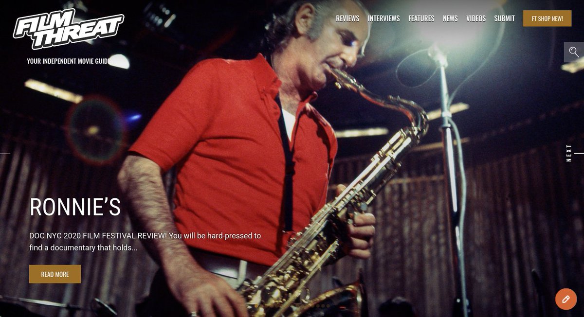 FilmThreat's tweet photo. "…bursting with vivacity and energy." Brian Shaer taps his toes all during the @DOCNYCfest film Ronnie's.
https://t.co/ojwMKtEQnS #DOCNYC #FilmThreatDOCNYC #DOCNYC2020 #Ronnies https://t.co/bFvw6IhB9Y