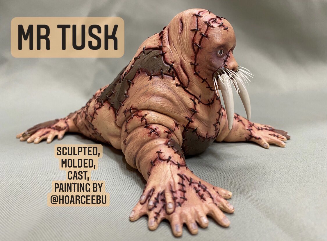 DSBTOYS's tweet photo. Mr Tusk original sculpted resin toy by Hoarcee Bü on Instagram @ThatKevinSmith @justinlong #tusk #tuskmovie #designertoy #resintoy #kevinsmithmovies https://t.co/VJYiwFE7Lw
