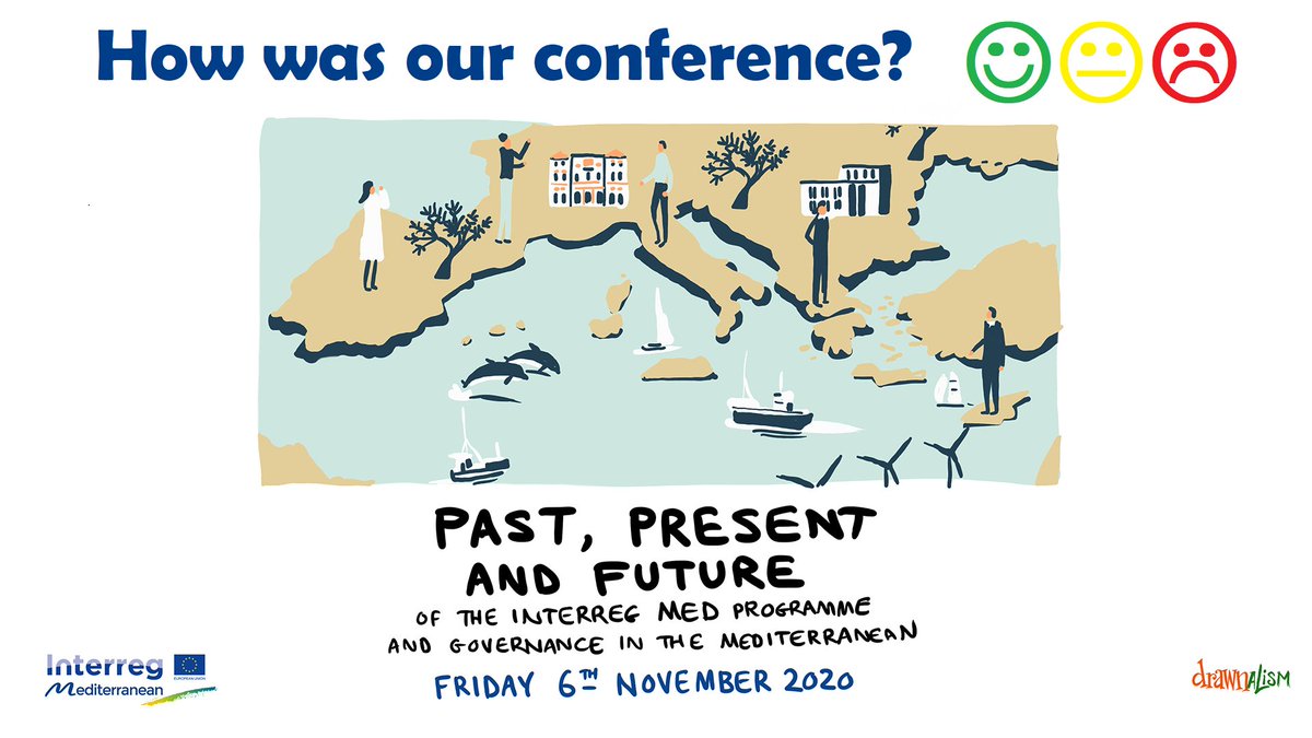 InterregEuroMED's tweet photo. How did you find our conference "Past, Present and Future of the Interreg MED Programme and [...]"? a.k.a #GovForMED? 
Were you like 👏🤓🙃 or🙄🤔🥱😤 ?
You are drivers of change! We need your opinion so we keep improving. Take our survey!
👉https://t.co/sCmP6KmeAR
#sastisfaction https://t.co/1jg0GASZGt