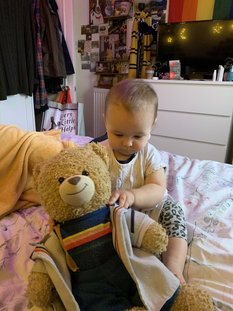 ShinyHappyJess's tweet photo. Happy doccy who day from my niece and her best friend Doctor Bear 🐻 she’s not keen on teddies but is OBSESSED with my 13 bear and will sit and cuddle and chatter to it 🥺🥺 #DoctorWhoDay 🪐 https://t.co/4moFoosa6s
