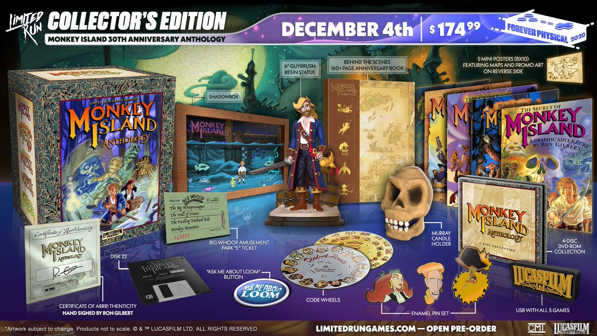 Limited Run Games It S Back And It S Better Than Ever Our Physical Monkey Island Anthology For Pc Includes All Five Games In The Monkey Island Series And A Variety Of