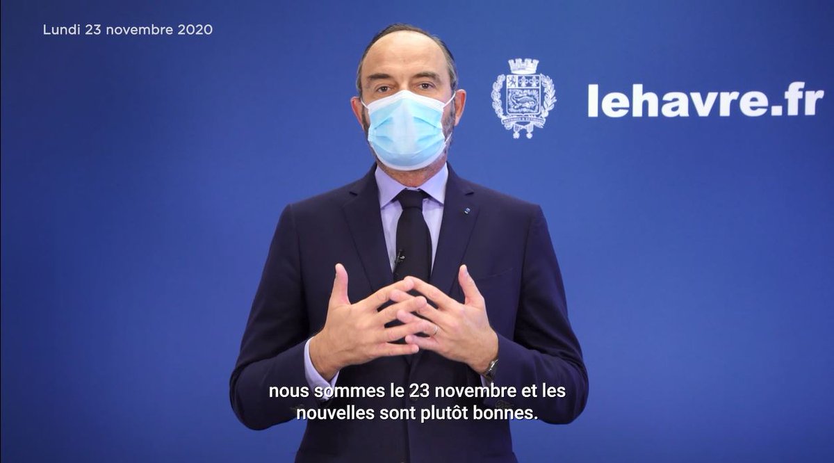 « Nous sommes le 23/11 et les nouvelles sont plutôt bonnes mais il faut les interpréter avec prudence. » <a href="/EPhilippe_LH/">Edouard Philippe</a> fait un nouveau point sur la situation sanitaire au Havre et vous donne rdv en fin de semaine.
Soyons tous mobilisés ! #TousAntiCovid
📽️ youtu.be/SOGjABk9krQ
