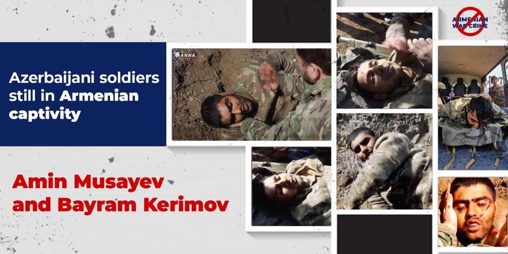 Elnur_Hidayet's tweet photo. Azerbaijan returns Armenian soldiers as per agreement, however, Armenia is still keeping Azerbaijani soldiers like Amin and Bayram in captivity. @amnesty @hrw @FRANCE24 @guardian @washingtonpost @CNN @BBCWorld @nytimes @FoxNews @Independent 

#bringbackAmin 
#bringbackBayram https://t.co/uLKHyNPiJN